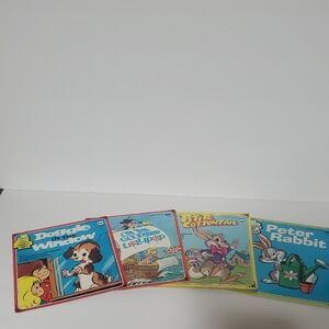 Vtg Set of Five Children's 45 Records